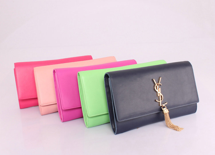 YSL zip wallet 1357 pink